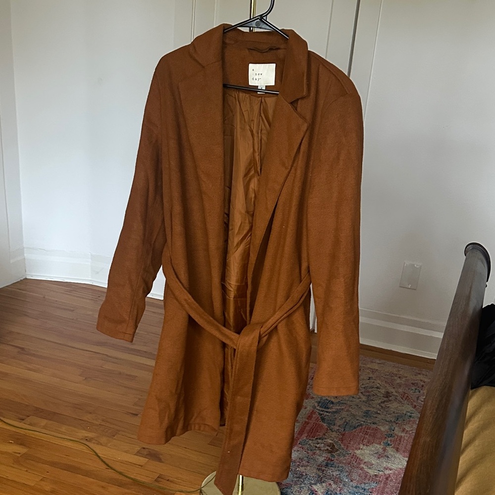 a new day Camel Trench Coat